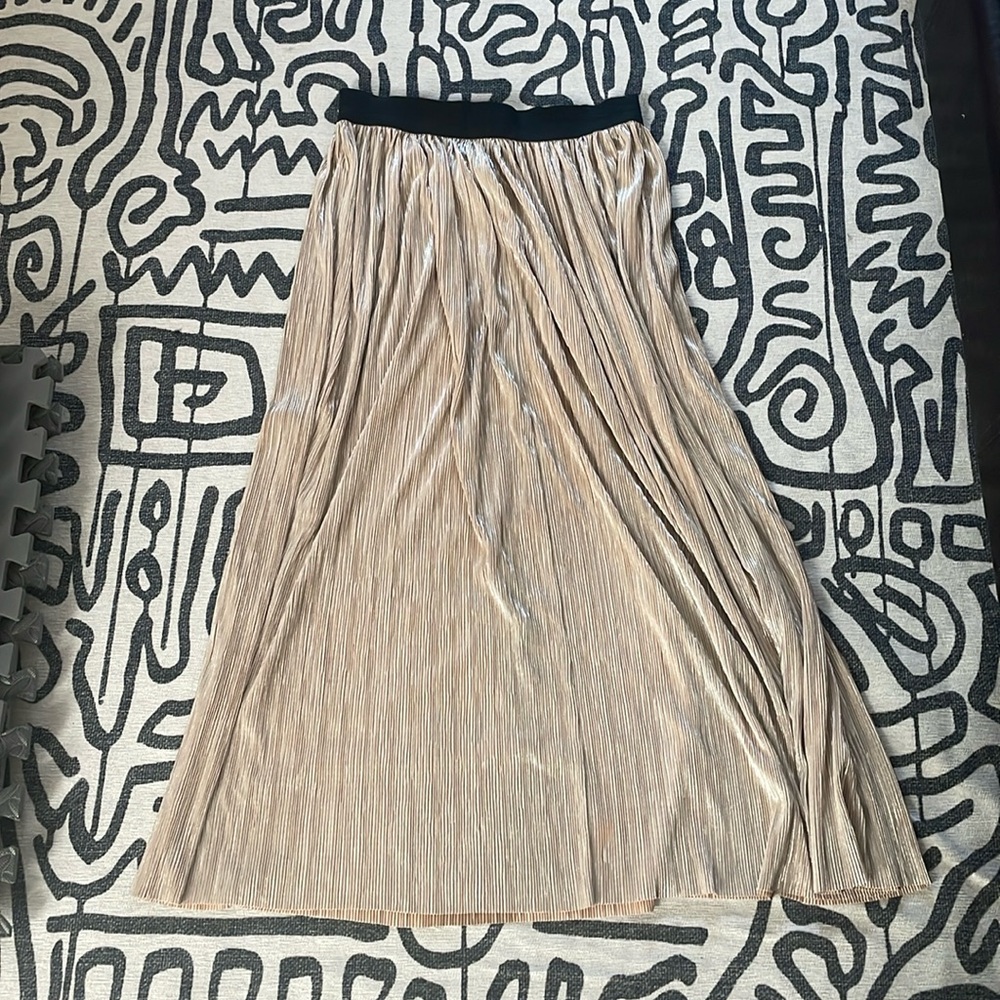 Gold maxi skirt